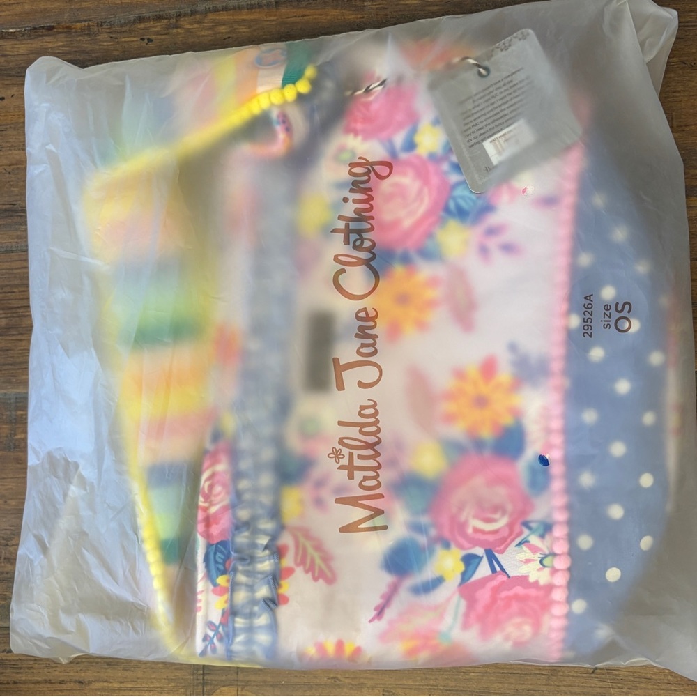 Matilda Jane Pink & Blue Floral Easter Basket - Picture 2 of 3